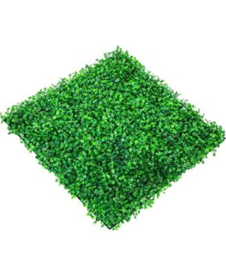 Artificial Boxwood Hedge Panels Set of 6, 20" x 20", for Outdoor/Indoor Decor