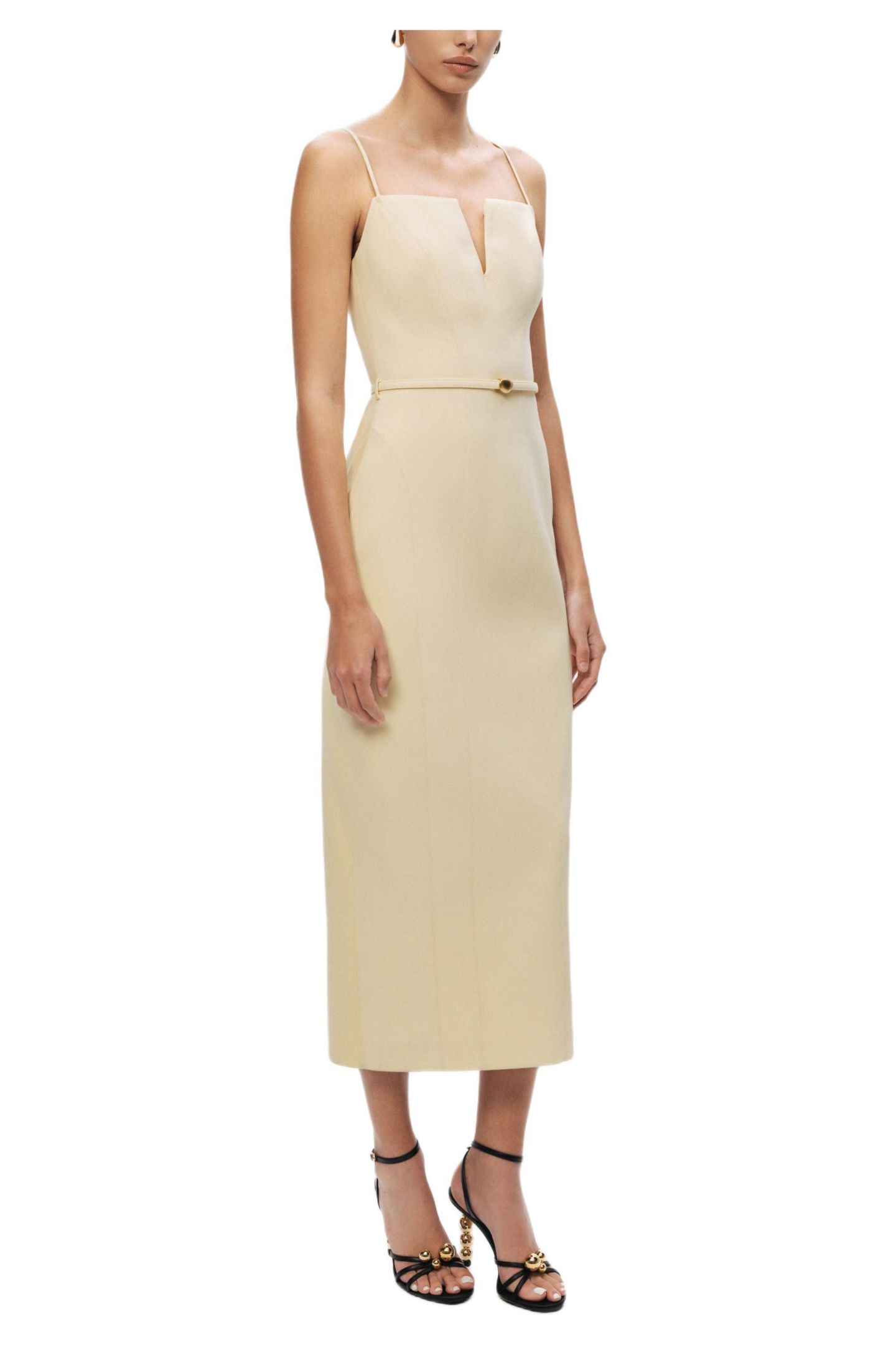 Женское платье NOCTURNE Strappy Belted Midi — фото 3
