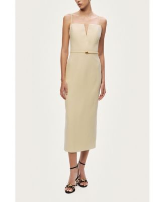 Women's Strappy Belted Midi Dress