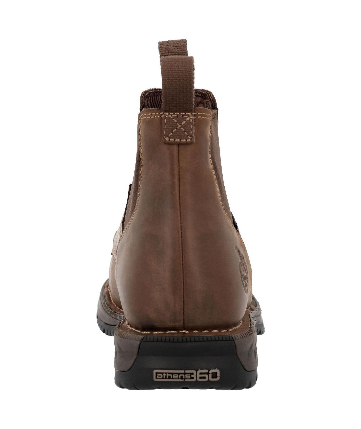 Мужские ботинки GEORGIA BOOT Athens 360 Moc-Toe Chelsea Waterproof Nano Composite Toe Work Boot, цвет: Коричневый — фото 5