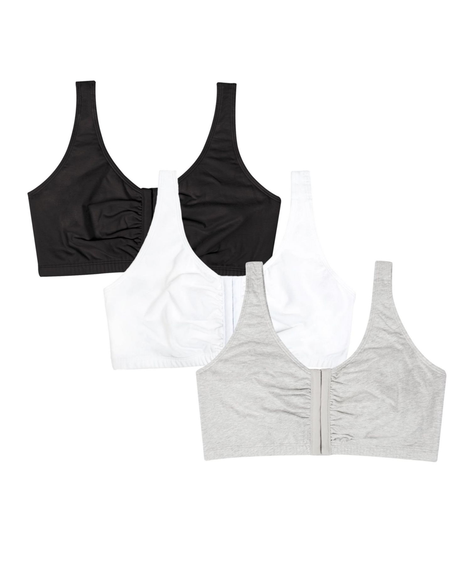 Women's 3-Pack Beyond Soft Front Closure Cotton Bra