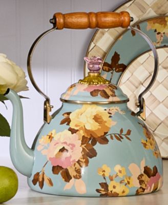 Wild Rose Slate 3-Quart Tea Kettle