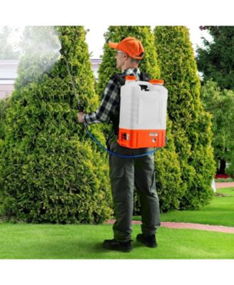 Battery Powered Backpack Sprayer, 4 Gallon Tank, 8 Nozzles, Adjustable Pressure