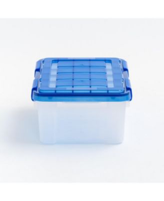 USA 6Pack 19 Quart WEATHERPRO Airtight Plastic Storage Bin with Lid and Seal and Secure Latching Buckles