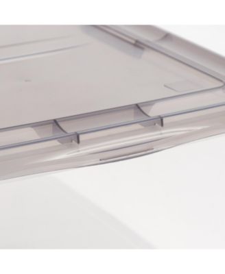 USA 8 Pack 17 Quart Clear Plastic Storage Box with Snap Lid