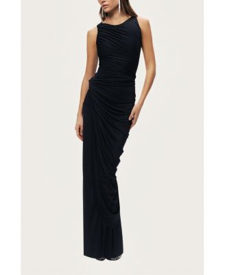 Women's Draped Sleeveless Maxi Dress