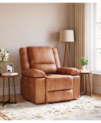 Oversized Wide Power Lift Recliner Chair - Heat and Massage, Adjustable Back and Legs, PU Leather Electric Lift Chair Designed for The Elderly