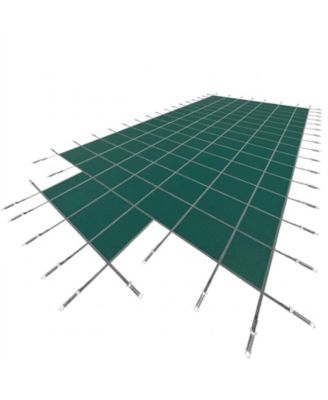 20x40ft Mesh Pool Safety Cover with Center Step for Winter