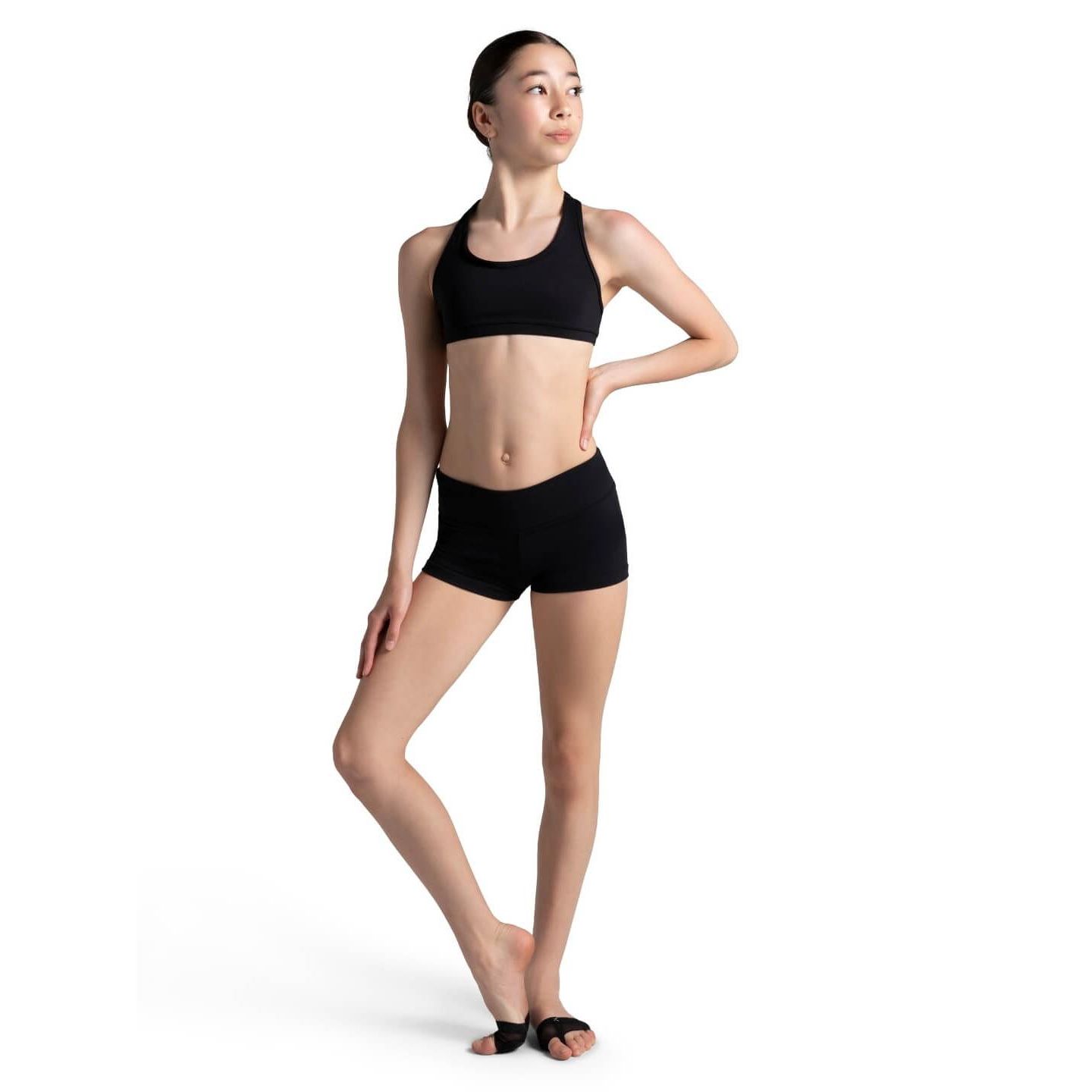Женские шорты Capezio Team Basics Gusset Short - Girls, цвет: Чёрный — фото 4