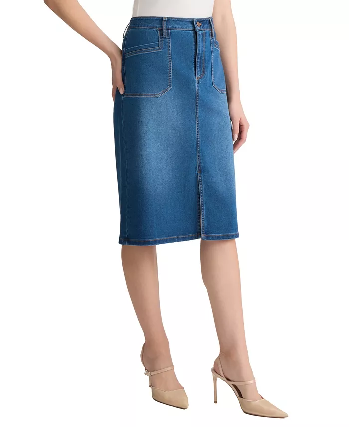 Women's Lexington Midi Denim Skirt - thumbnail 2