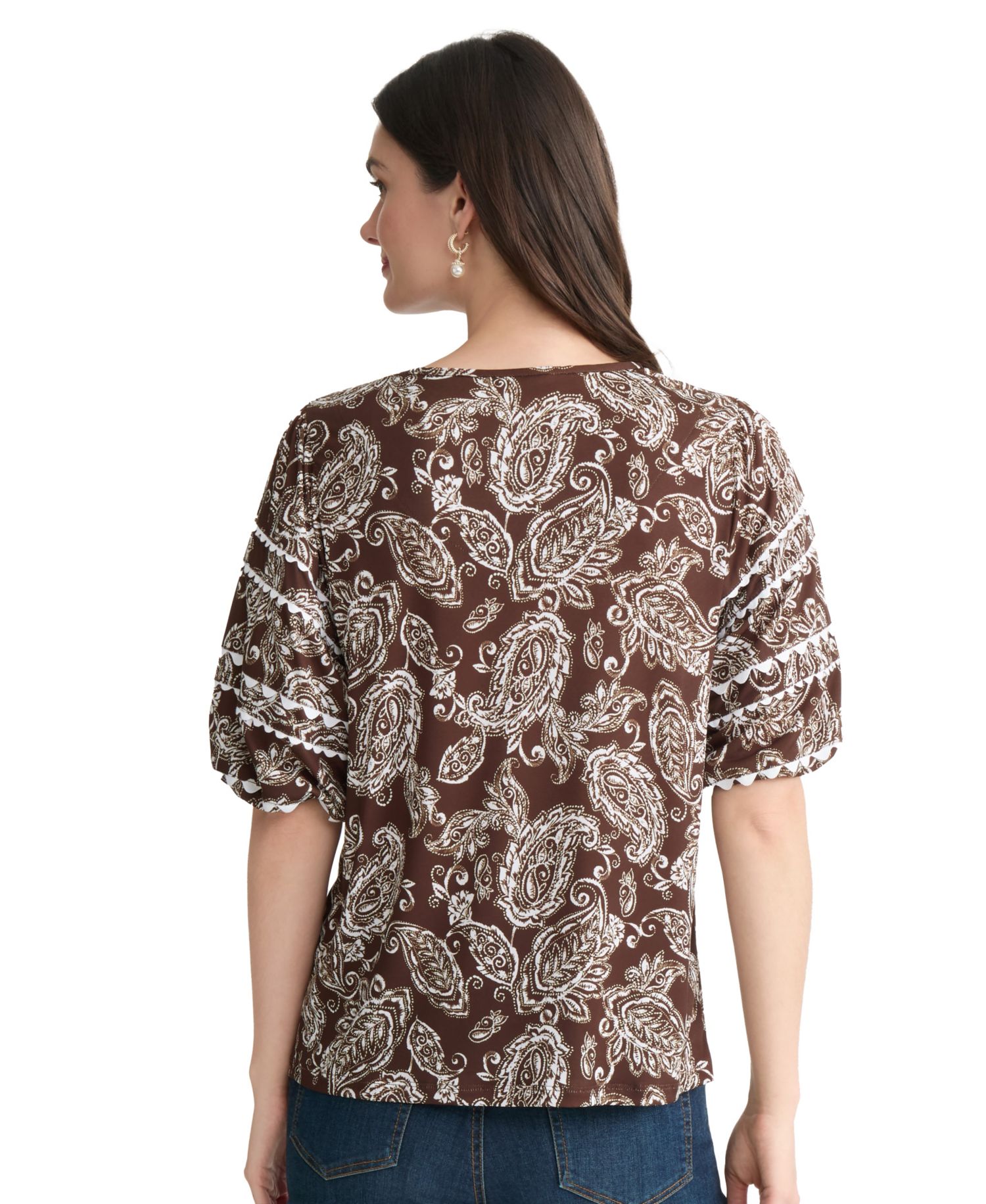 Women's Printed Crewneck Top
