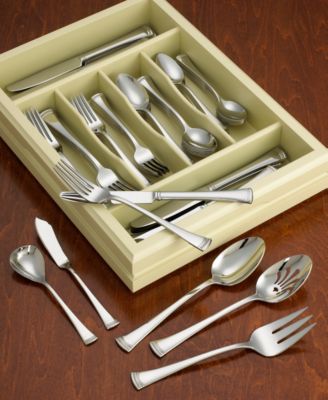 Portola 65 Pc Flatware Set, Service for 12 