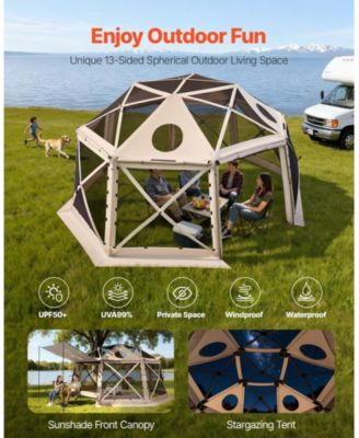 15 x 15 Ft Pop-Up Spherical Gazebo Screen Tent for 12-15 People