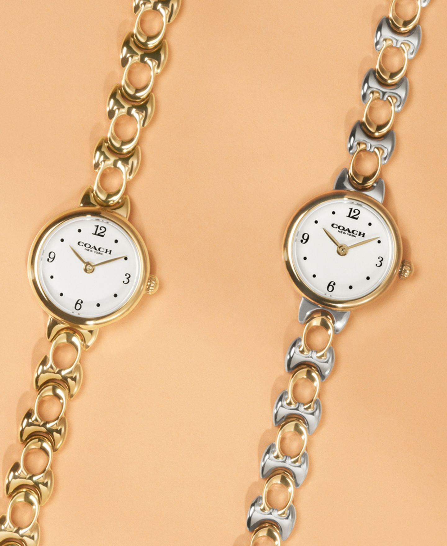 Женские часы Coach Iris Gold Tone Stainless Steel Bracelet Watch, 22.5mm — фото 6