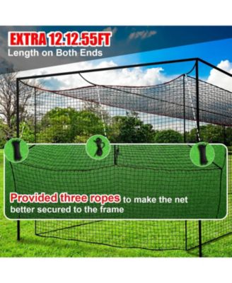 Baseball Softball Batting Cage Net with Realistic Catcher, Net Only, Backyard Practice Batting Cage Net, Heavy Duty Multi-Purpose Sports Net
