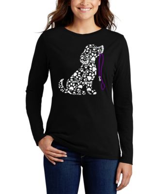 Women's Dog Leash Word Art Flowy T-Shirt
