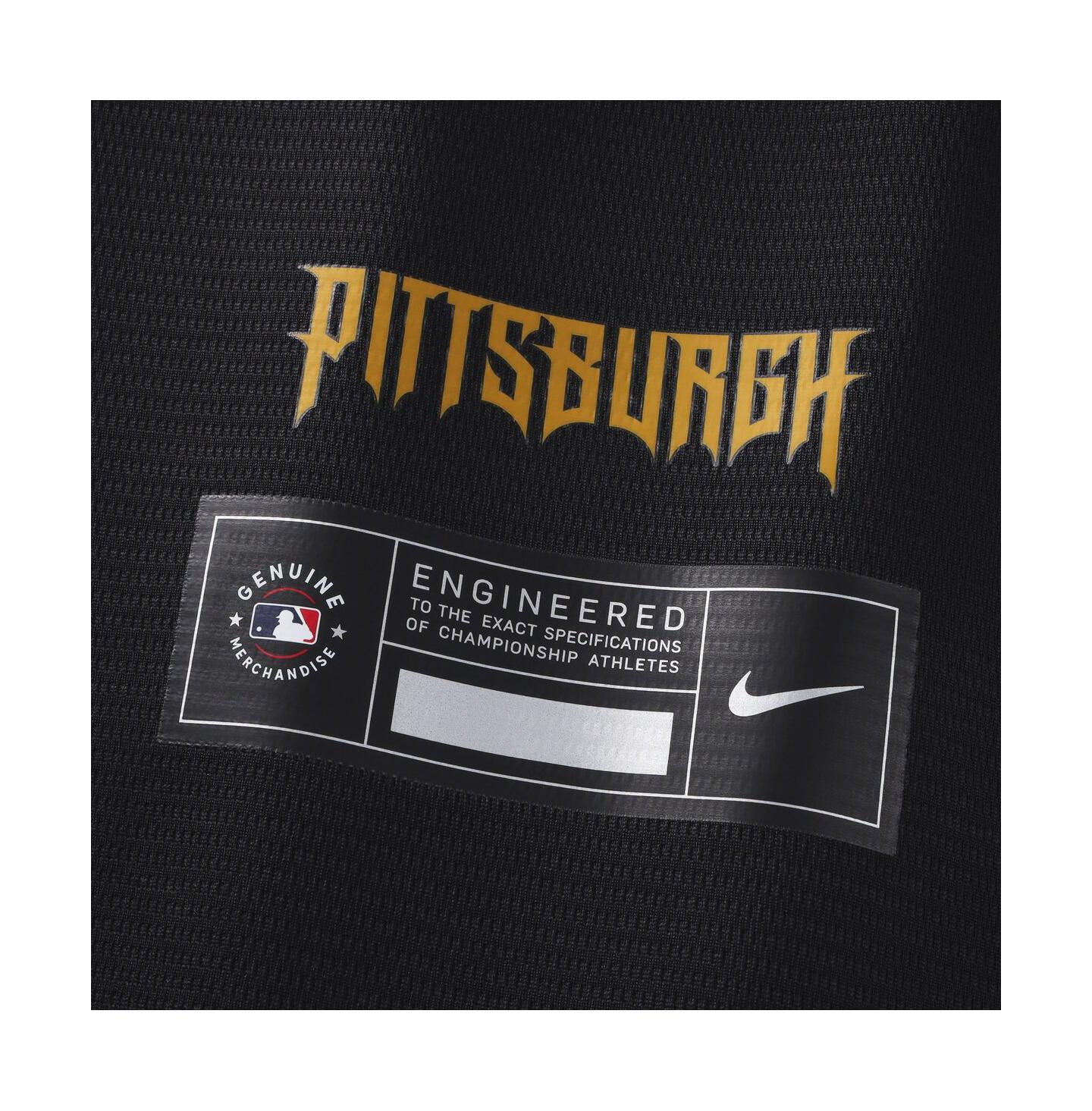 Мужской топ Nike Oneil Cruz Black Pittsburgh Pirates 2026 City Connect Stadium Jersey — фото 7