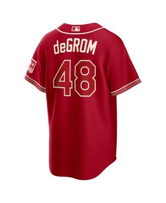 Men's Jacob DeGrom Red Texas Rangers 2026 City Connect Stadium Jersey