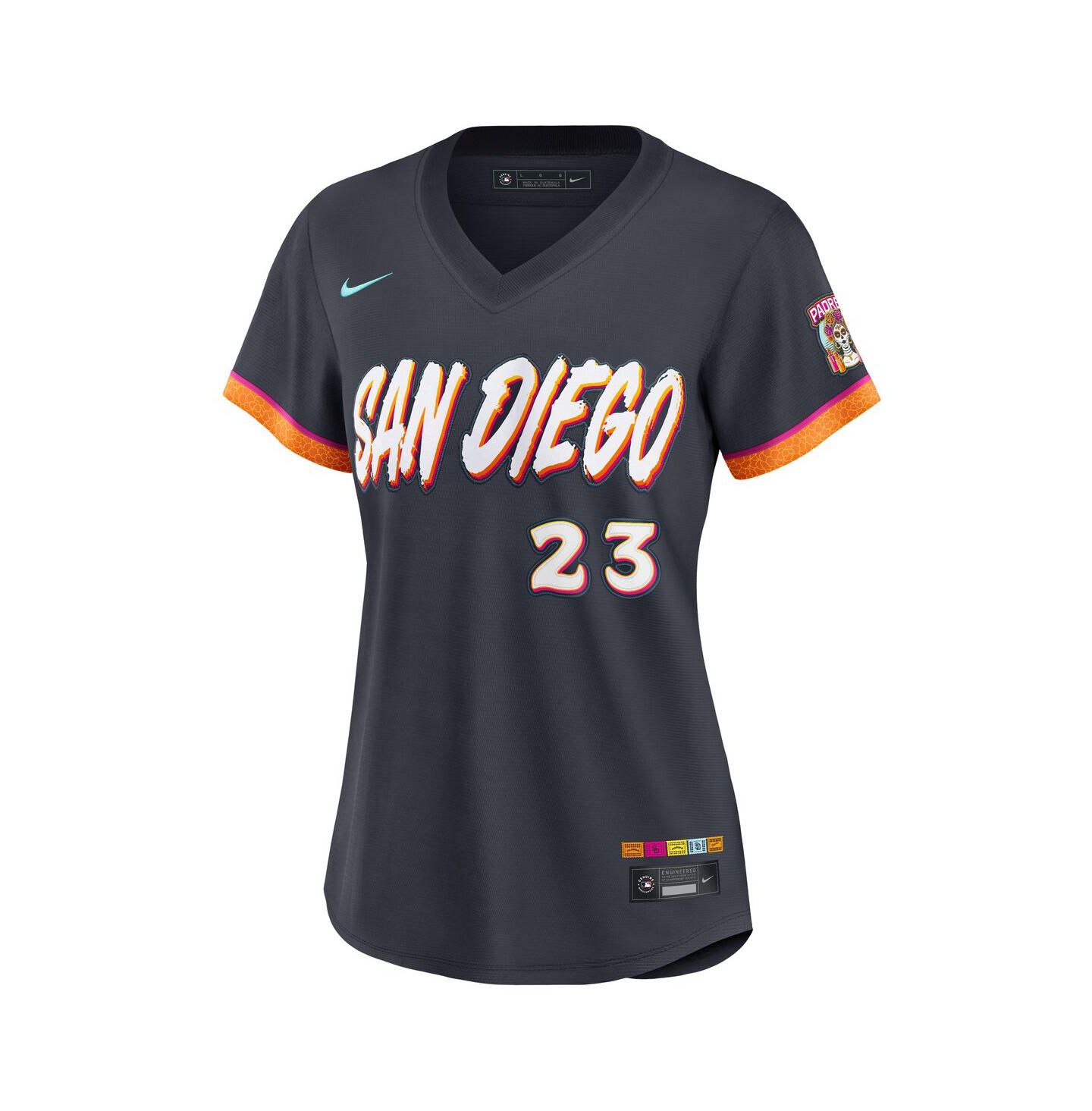 Женский топ Nike Fernando Tatis Jr. Black San Diego Padres 2026 City Connect Stadium Jersey — фото 2