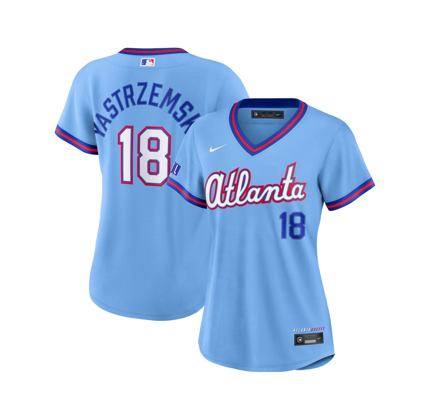 Women's Mike Yastrzemski Powder Blue Atlanta Braves 2026 City Connect Stadium Jersey