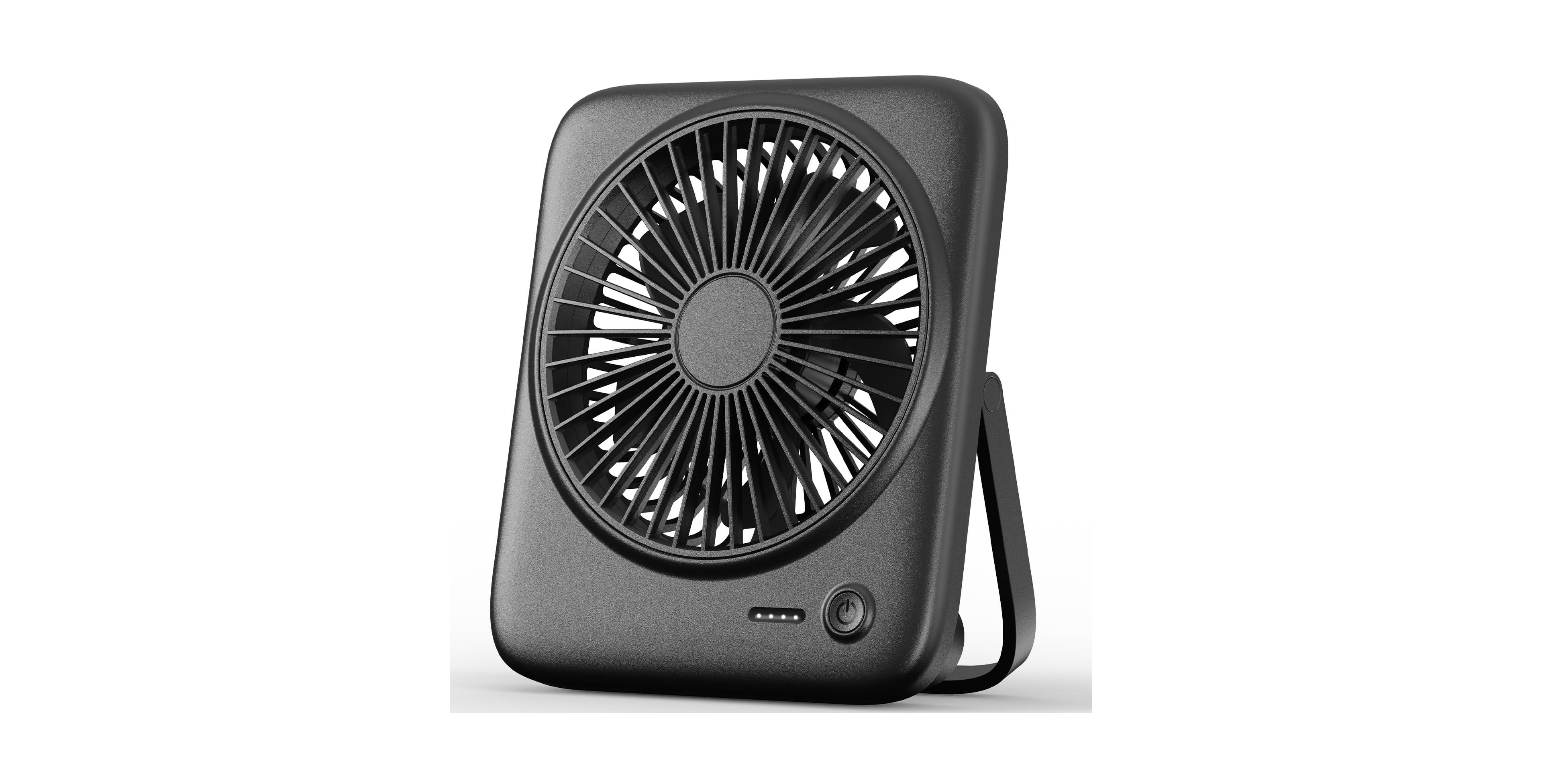Gnuadz Portable Desk Fan Usb Rechargeable Quiet 4-Speed 4000mAh