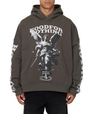 Men's Boxy Washed Statue Print Hoodie