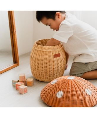 Mushroom Handcrafted Rattan Storage Basket - Wicker