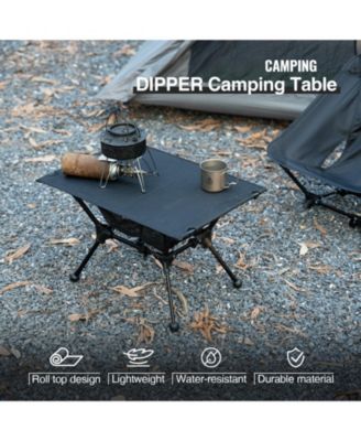 Camping Table Portable Folding Mesh Storage Net High Low Options Camping Outdoor Recreation Gear