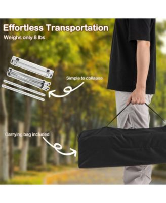 Folding Roll-Up Aluminum Camping Table with Carry Bag