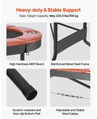 Foldable Poker Table for 8 Players with Cup Holders and Padded Rails