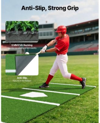 10 x 3.8 Ft Baseball Softball Hitting Mat with Foam Backing