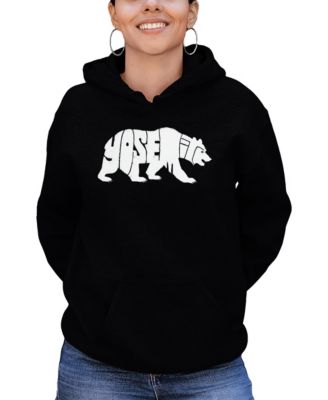 Women's Yosemite Bear Word Art Hooded Sweatshirt