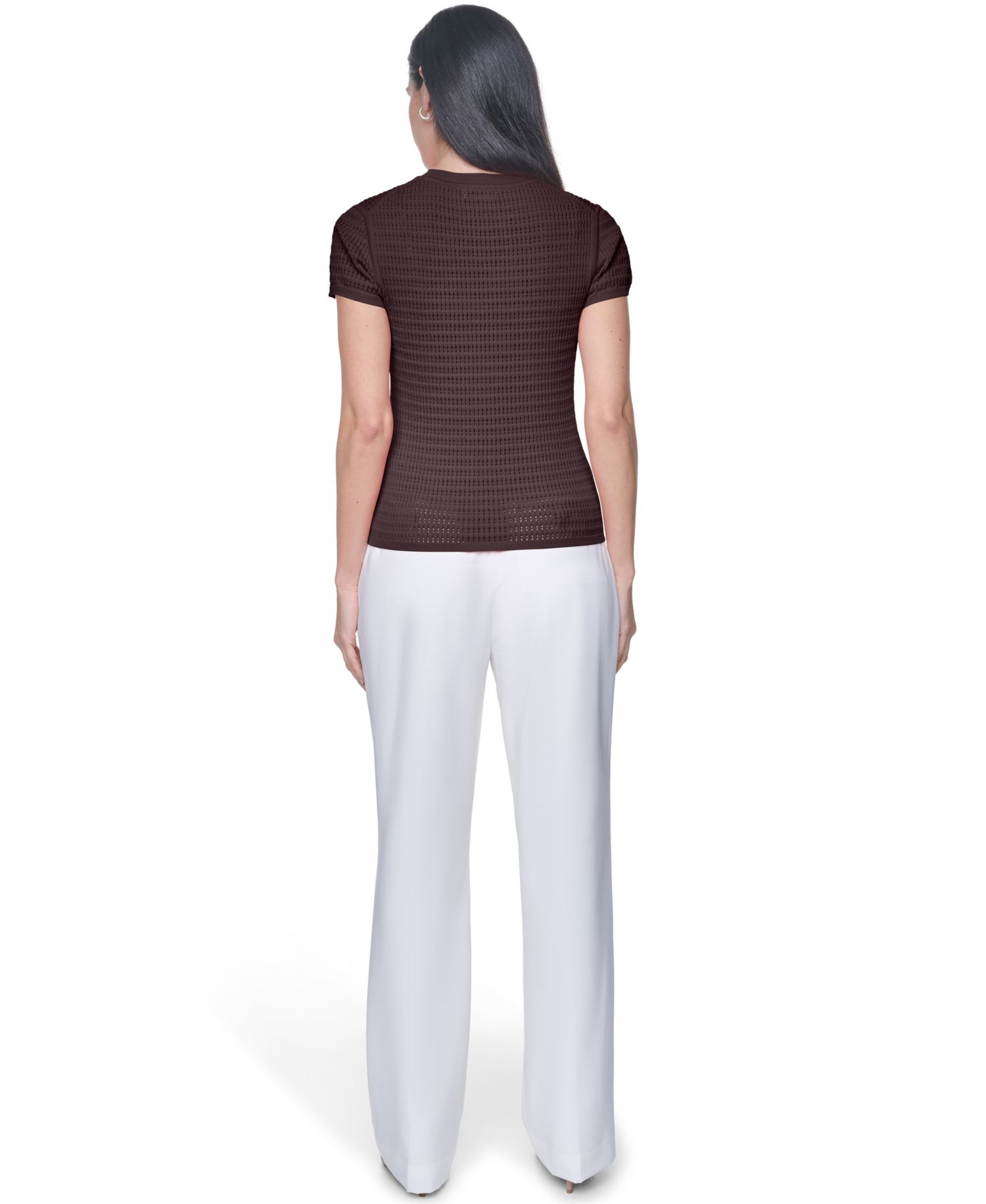 Women's Crewneck Short-Sleeve Sweater