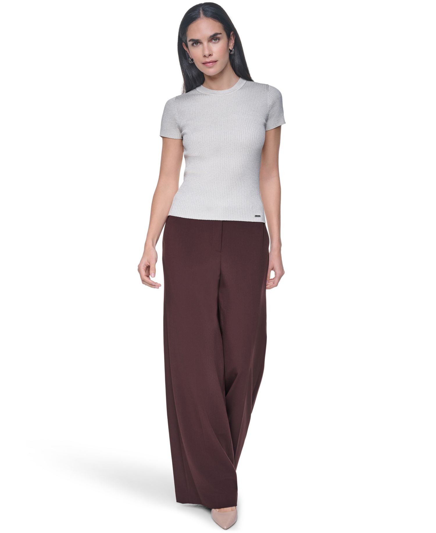 Women's Crewneck Short-Sleeve Sweater