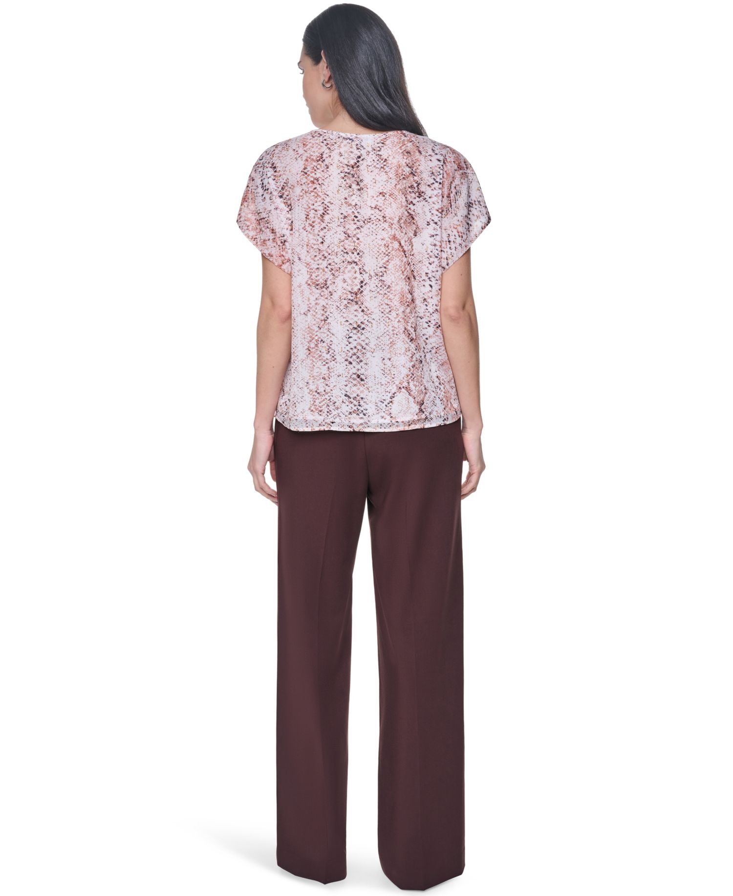 Women's V-Neck Short-Sleeve Blouse
