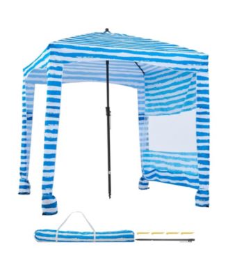 6 x 6 Ft Beach Cabana with Side Wall and UPF 50+ Protection