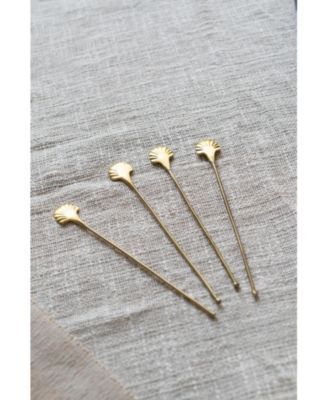 Fleck, S/4 Seashell Drink Stirrers - Large