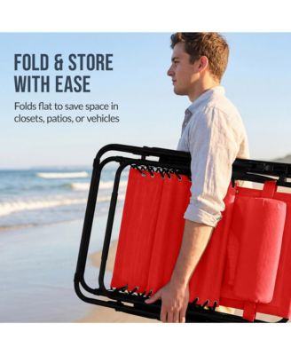 Set of 2 Extra Wide Zero Gravity Lounge Chair Recliners w/ Cup Holder