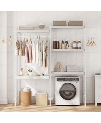 5-Tier Over-The-Washer Shelf - Adjustable Height Laundry Organizer, for Bathroom, Laundry Room