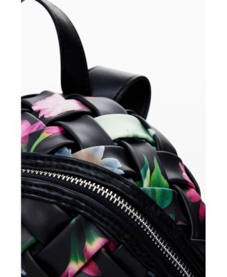 Women's Small braided floral backpack