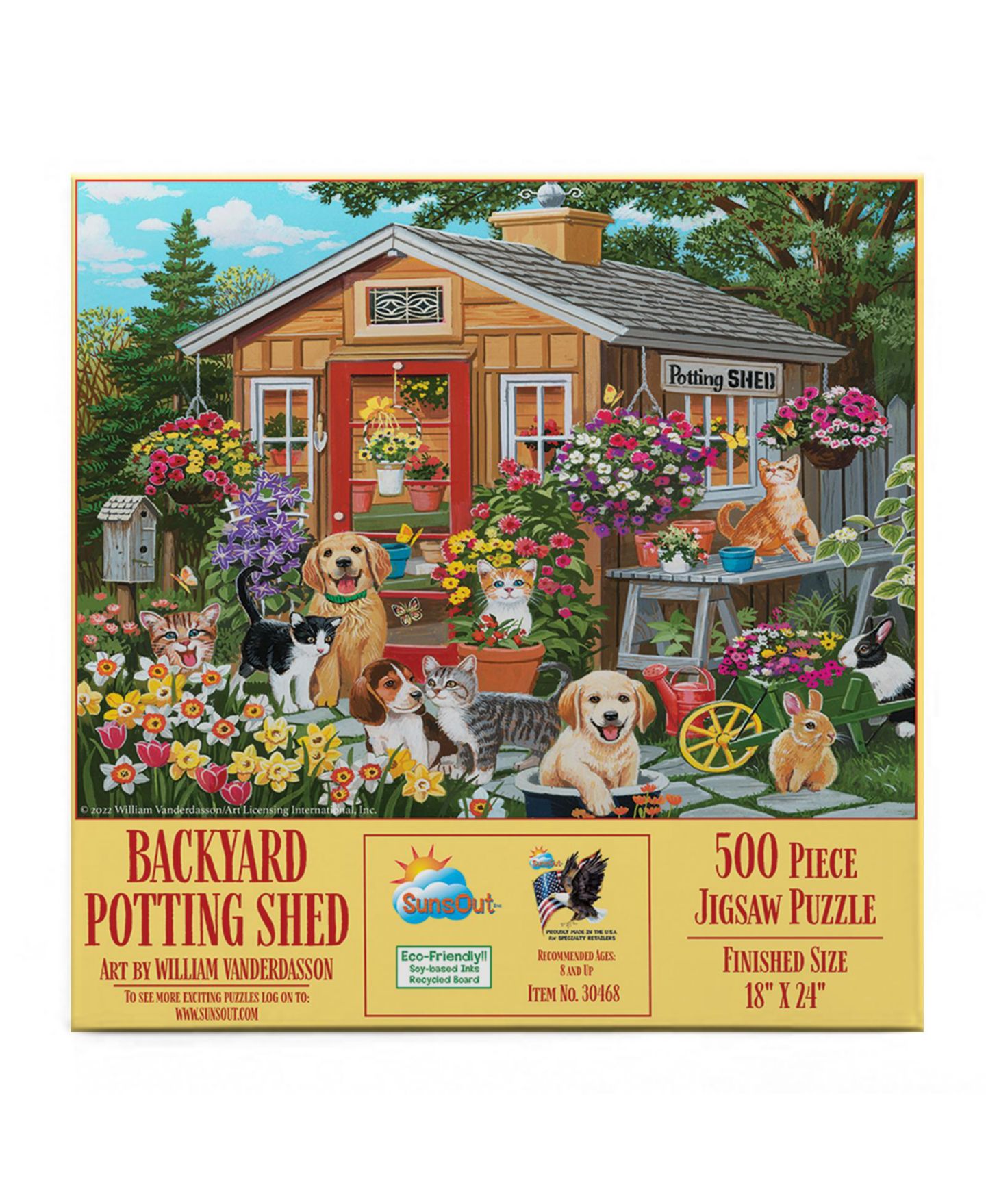 Пазл SunsOut Backyard Potting Shed 500 piece Jigsaw Puzzle for Adults — фото 4