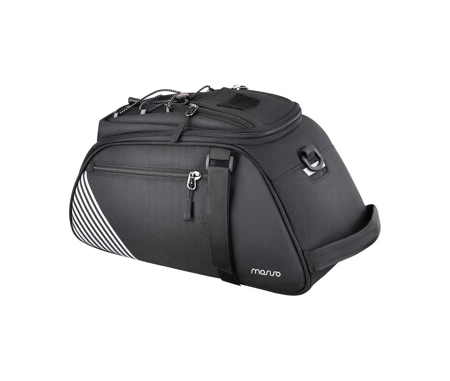 Женская сумка AOLIGEIJS Bike Rack 8L Waterproof Bicycle Rear Trunk with Rain Cover Convertible Backpack Cycling Storage for Commuting Travel, цвет: Чёрный — фото 1