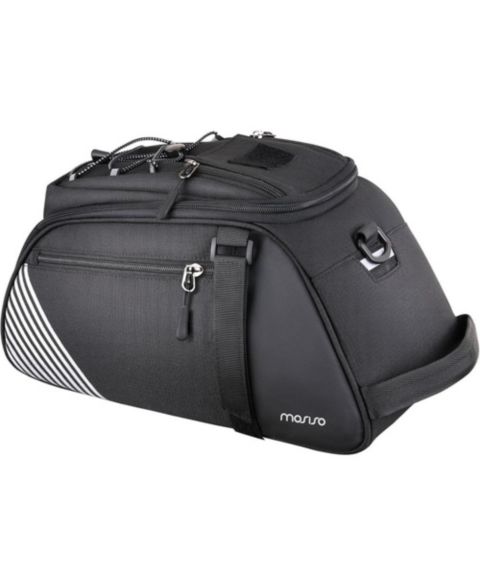 Женская сумка AOLIGEIJS Bike Rack Bag 8L Waterproof Bicycle Rear Trunk Bag with Rain Cover Convertible Backpack Cycling Storage for Commuting Travel, цвет: Чёрный
