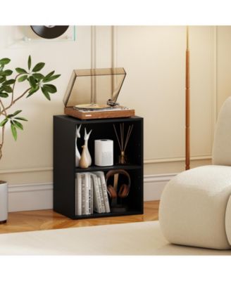 Two Cube Floor Standing Bookcase with Adjustable Shelf Positions