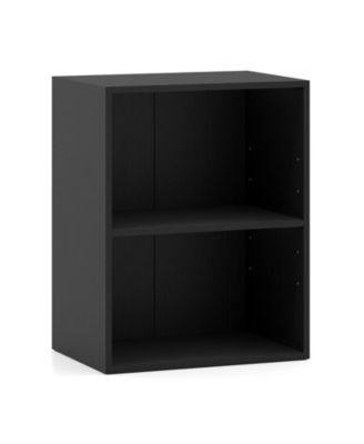 Two Cube Floor Standing Bookcase with Adjustable Shelf Positions