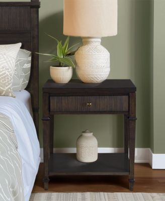 Kenna 26" Wood Fluted Drawer Nightstand