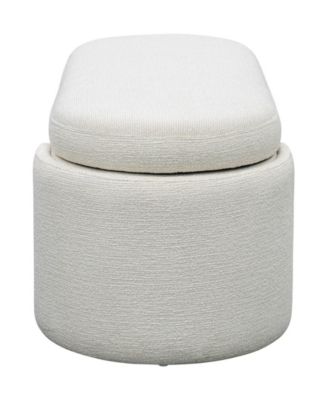 Leslie 48" Fully Upholstered Oval Storage Bench