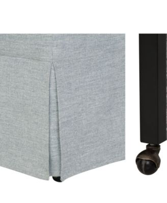 London 25" Upholstered Skirted Dining Arm Chair