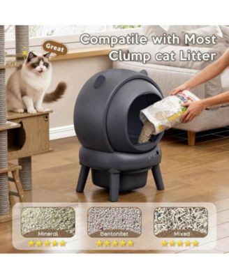 Dual color self cleaning litter box with large capacity, APP control