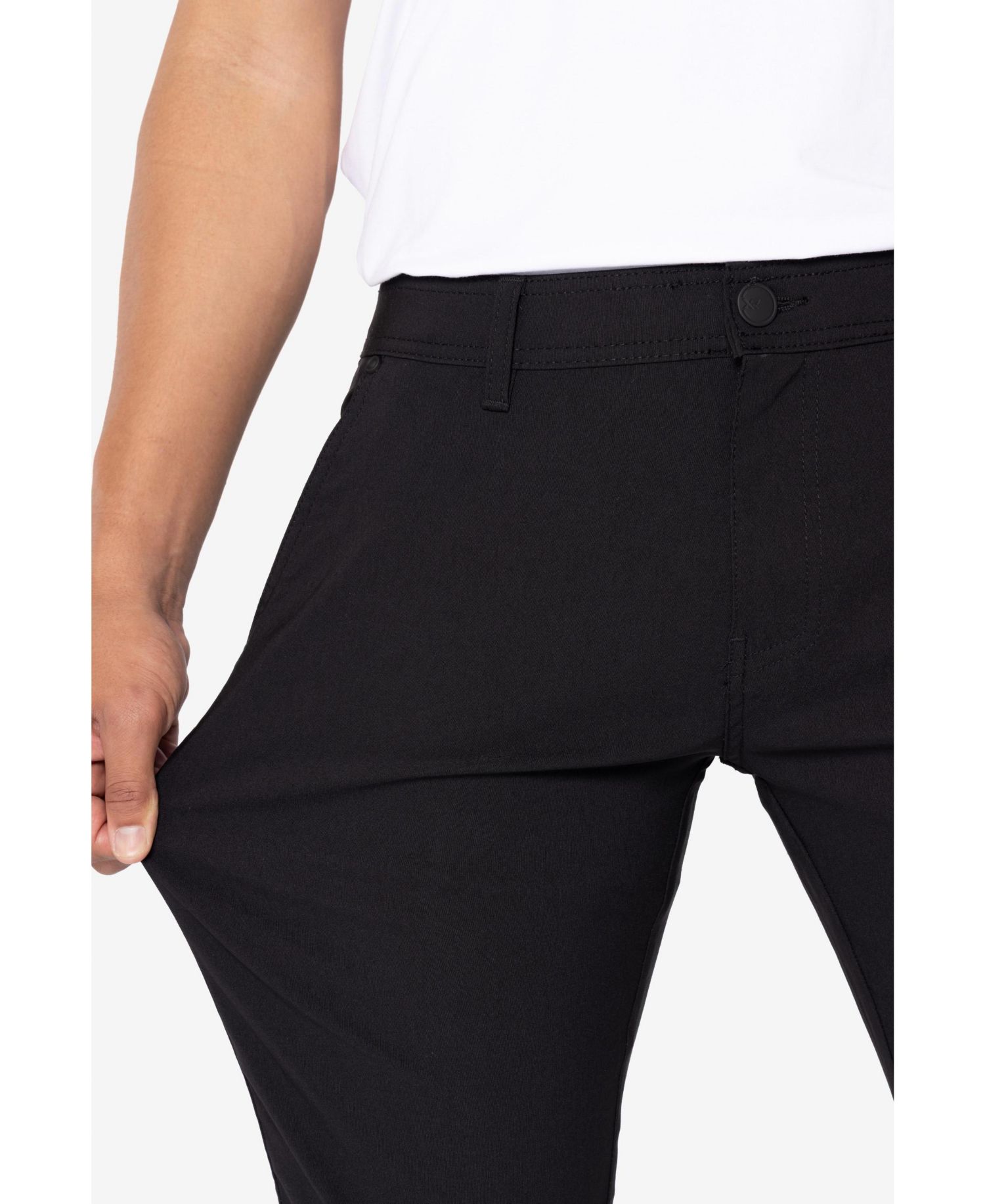 Men's Trouser Slit Patch Pocket Nylon Pants